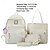 baratos Mochilas para Crianças e Adolescentes-Conjunto de mochilas 5 em 1 de cor sólida para meninas – bolsa escolar azul estilosa com bolsa tote, bolsa transversal, estojo e clutch para estudantes adolescentes e uso no campus
