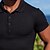 preiswerte Klassisches Poloshirt für Herren-Herren Polo mit Knopfleiste Lässig Knopf Klassisch Kurzarm Basic Einfarbig Knöpfe Sommer Schwarz Weiß Burgunderrot Marineblau Grün Khaki Polo mit Knopfleiste