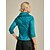 baratos Tops elegantes-Mulheres Blusa Tops de noite Elegante Metálico à moda Manga 3/4 Decote V Tops regulares Convidado do casamento Festa de Noite Semi formal gravata na frente Azul-petróleo profundo Primavera / Outono