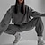 economico Tute da ginnastica-Per donna Tuta da Ginnastica Pantaloni da Tuta Felpa pullover Cerniera a un quarto Tinta unita Completo Abbigliamento Primavera Autunno Nero Bianco Palestra Allenamento Corsa Vita Alta Antivento