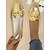 abordables Ballerines femme-Mocassins à nœud métallique doré pour femmes – mocassins confortables à enfiler, chaussures plates décontractées et habillées pour dames, parfaites pour les fêtes, les voyages et le port quotidien