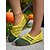 baratos Sapatilhas e Mocassins de mulher-sapatilhas femininas flyknit laranja – sapatos respiráveis e sem cadarço para o Halloween, festivais de outono e looks casuais do dia a dia