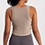 voordelige Yoga Tops-Dames Training Tops Lichte kleding Ademend Rimpels Mouwloos Sport Effen Kleur Kleding Bovenlichaam Voor Pilates Hardlopen Yoga Sportkleding