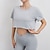 abordables Hauts de yoga-Tenues de Sport T-shirt de yoga Tee Shirt Fitness Femmes Top Manche Courte Col ras du cou Évacuation de l&#039;Humidité Ajustement à sec Respirant Salle de sport Danse Athlétique Des sports Tenues de Sport