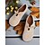 abordables Zapatillas sin cordones y mocasines de mujer-Mocasines beige de cuerda con punta ancha para mujer: zapatos suaves y sin cordones de estilo vintage para caminar, hacer recados y lucir en el fin de semana.
