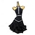 abordables robe de compétition-Danse Latine Robe Strass Gland Épissage Femmes Performance Entraînement Sans manches Chinlon