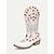 abordables Para mujeres-Botas vaqueras occidentales con bordado de llamas negras para mujer: botas retro hasta la rodilla con tacón bajo para festivales de música, disfraces de Halloween y cosplay.