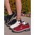abordables Richelieu femme-Chaussures Oxford rouges en cuir verni pour femmes – Chaussures plates à lacets et semelle épaisse pour un usage quotidien, à l&#039;école et en ville