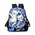 baratos Mochilas para Crianças e Adolescentes-Conjunto de mochila infantil de 3 peças em formato de gato da Kayomi Harai - linda mochila escolar com lancheira e estojo, compartimento isolado e grande capacidade para uso em escolas primárias, viagens ou piqueniques.
