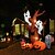 billiga Halloween-2,4 meter uppblåsbart dött träd för halloween med pumpor och gräsmattedekoration