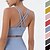 voordelige Sportbeha&#039;s en Tops-Dames Sport bh&#039;s Ondergoed / Onderkleding Medium ondersteuning Draadloos Gewatteerd Effen / effen kleur Sport Sportkleding Blozend Roze Rood Pilates Hardlopen Yoga