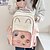 baratos Mochilas para Crianças e Adolescentes-Mochila kawaii com orelhas de gato para meninas – linda mochila escolar rosa com bolso transparente e broches de desenho animado para adolescentes e crianças