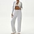 billiga Set och One-Pieces-Dam Lounge-möbel Sport Cargo-overall Höst Ficka Blixtlås i fullängd Ensfärgat Träningsdräkter Svart Grå Utomhus Löpning Yoga Hög midja Vindtät Lättvikt Varm Långärmad Sport Sportkläder Lös passning