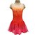 cheap Figure Skating Dresses-Figure Skating Dress Women's Girls' Ice Skating Dress Orange Thumbhole Halo Dyeing High Elasticity Professional Competition Skating Wear Thermal Warm Crystal / Rhinestone Sleeveless Ice Skating