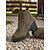 baratos Botas do Chelsea-Botas Chelsea femininas de camurça sintética – botins de salto grosso e sola de borracha para passeios de outono na fazenda, estradas rurais e colheita de abóboras