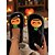 preiswerte Für Frauen-Weiße, flauschige Halloween-Kürbis-Hausschuhe für Damen – weiche Hausschuhe mit lustigem Cartoon-Design für Herbst und Feiertage