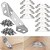 cheap Hand Tools-10pcs Multifunctional Stainless Steel Angle Code Right Angle Fixed Bracket with 80pcs Screws Furniture Wood Board Angle Hardware Accessories