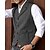 baratos Colete Masculino-Homens Colete Gilet Férias Festa O negócio Moda Casual Verão Primavera Bolsos Botões Poliéster Confortável Tecido Comum 1 Botão Lapela Normal Azul Marinha Verde Escuro Café Cinzento Colete