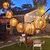 economico Sistemi d&#039;illuminazione per esterni-Lanterna decorativa a forma di sfera in filo di rattan - 10 luci a forma di globo in rattan con sfere in vimini, per interni ed esterni, per patio, pergolato, veranda, festa, cortile