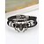 cheap Halloween Accessories-Men&#039;s Halloween Spider Bracelet – Gothic Faux Leather Braided Wristband with Alloy Spider Charm, Adjustable Punk Style Jewelry for Party, Cosplay and Nightclub Events