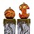 economico Halloween-Lanterna di zucca di Halloween pieghevole, spaventosa, estensibile, con suono, decorazione per feste per interni/esterni, 20 cm