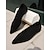 billige Flade sko til kvinder-Brune damesko med spids snude i imiteret læder – minimalistiske slip-on loafers med V-udskæring, elegant business casual og hverdagstøj til kontoret
