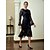 preiswerte Partykleid-besticktes Cocktail-Party-Midikleid mit langen Ärmeln