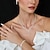 preiswerte Zubehör und mehr-Brautschmuck-Sets 3 Imitationsdiamant 1 Halskette 1 Armband Ohrringe Damen Vintage Mode Personalisierte Lieblich Klassisch Liebe Kostbar Schmuck-Set Für Hochzeit Arbeit Geschenk