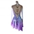 cheap Figure Skating Dresses-Figure Skating Dress Women's Girls' Ice Skating Dress Purple Thumbhole Halo Dyeing High Elasticity Professional Competition Skating Wear Thermal Warm Crystal / Rhinestone Long Sleeve Ice Skating