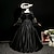 baratos Vestidos-Vintage Rococó Renascentista Maxi Vestidos Normal Julieta Princesa Noiva Pregueado Com Babados Princesa Decote Redondo Fantasia Mulheres Dia Das Bruxas Carnaval Baile de Máscaras Espetáculo Festa dia