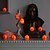 billige Halloween rekvisittbelysning-6 stk. halloween gresskarlykt festdekorasjon hjem scene modelleringsdel spøkelsesnattlys kreativ hodeskalle gresskarlykt