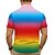 abordables Polo geométrico para hombre-Hombre Polo Negocio Casual Cuello Vuelto Manga Corta Moda Ocio Rampa de gradiente Botones Verano Azul Amarillo Polo