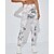 baratos Leggings e collants para ioga-Mulheres Legging Capri Leggings de ioga Com bolsos Compressão abdominal Cintura Alta Academia Esportivo Pilates Calças Estampado Branco Outono Esportes Roupas Esportivas Ajuste justo