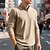 abordables Polo clásico para hombre-Hombre Camisetas polo con diseño de gofre Camisetas polo Ropa Cotidiana Cita Cremallera de un cuarto Manga Larga Moda Básico Plano Cremallera Primavera Otoño Ajuste regular Negro Blanco Vino Caqui