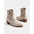 baratos Botas de tornozelo-Botas femininas de camurça sintética cor amêndoa – botas de cowboy estilo western com recortes e salto baixo para looks de outono, passeios na fazenda e saídas casuais de fim de semana