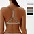 cheap Sports Bras &amp; Vests-Women&#039;s Strappy Sports Bras Underwear Low Support Breathable Wireless Padded Solid / Plain Color Sport Activewear Black Green Gym Fitness Yoga