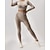 billiga Set och One-Pieces-Dam 2 delar Yogatröja Loungekläder Höst Ensfärgat Träningsdräkter ArmyGreen Svart Gymträning Hög midja Stretch Andningsfunktion Långärmad Sport Sportkläder Smal