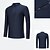 billige Toppe-Herre Performance skjorte Sport-T-shirt Langærmet Høj krave Toppe Udendørs Hurtigtørrende Svedreducerende lugtdæmpende Åndbart Polyester Blå Grøn Mørkeblå Fiskeri Tennis Løb