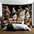 billiga halloween väggtapeter-Halloween Hängande Tapestry Häxkatt Fotograf Bakgrund Jack O Lantern Vägkonst Stor Tapestry Mural Dekor Pläd Gardin Hem Sovrum Vardagsrum Dekoration Döds-självporträtt