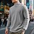 abordables Polo clásico para hombre-Hombre Camisetas polo con diseño de gofre Camisetas polo Ropa Cotidiana Cita Cremallera de un cuarto Manga Larga Moda Básico Plano Cremallera Primavera Otoño Ajuste regular Negro Blanco Vino Caqui
