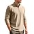 abordables Polo clásico para hombre-Hombre Camisetas polo con diseño de gofre Camisetas polo Ropa Cotidiana Cita Cremallera de un cuarto Manga Larga Moda Básico Plano Cremallera Primavera Otoño Ajuste regular Negro Blanco Vino Caqui
