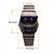 cheap Digital Watches-Men LED Watch Black Stainless Steel Band Length Quartz Movement Daily Waterproof LED Screen Snake Design LED Watch