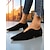 billige Flade sko til kvinder-Brune damesko med spids snude i imiteret læder – minimalistiske slip-on loafers med V-udskæring, elegant business casual og hverdagstøj til kontoret