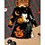 tanie Komoda z kreskówek 3D-Halloween Dziewczyny &#039; 3D Zwierzę Dynia Sukienka Długi rękaw Lato Wiosna Urlop Codzienny Święto Księżniczka Piękny Słodkie Dzieci 4-12 lat Codzienne sukienki Sukienka A line Do kolan Regularny