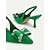 billige Bryllupsgæst-Grønne slingback kitten heels til kvinder med rhinstenssløjfe - elegante pumps med spids tå til daglige sammenkomster, fester og formelle lejligheder