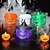 abordables Halloween-Mini seaux Boo pour décorations d'Halloween - seaux rétro en plastique avec visages de citrouilles, orange, violet, vert, beige - parfaits pour les bonbons, les collations et la décoration intérieure,