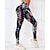 abordables Leggings y mallas de yoga-Mujer Leggings Capri Mallas Leggings de Yoga Con bolsillos Control de barriga Alta cintura Gimnasio De Deporte Pilates Prendas de abajo Estampado Negro Otoño Deportes Ropa de Deporte Ajuste ceñido