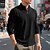 abordables Polo clásico para hombre-Hombre Camisetas polo con diseño de gofre Camisetas polo Ropa Cotidiana Cita Cremallera de un cuarto Manga Larga Moda Básico Plano Cremallera Primavera Otoño Ajuste regular Negro Blanco Vino Caqui