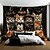 billiga halloween väggtapeter-Halloween Hängande Tapestry Häxkatt Fotograf Bakgrund Jack O Lantern Vägkonst Stor Tapestry Mural Dekor Pläd Gardin Hem Sovrum Vardagsrum Dekoration Döds-självporträtt