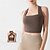 cheap Sports Bras &amp; Vests-Women&#039;s Workout Tank Tops Sports Bra Underwear Medium Support Breathable Wireless Padded Solid / Plain Color Sport Activewear White Purple Gym Fitness Yoga